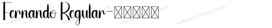Fernando Regular字体转换